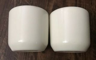Vintage Set Of 2 Corning White Mugs Made In Usa