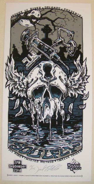 2004 Soulfly - Orlando Silkscreen Concert Poster By Jeral Tidwell