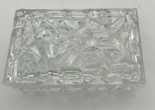 Tiffany & Co.  Rock Cut Crystal Glass Covered Trinket Box