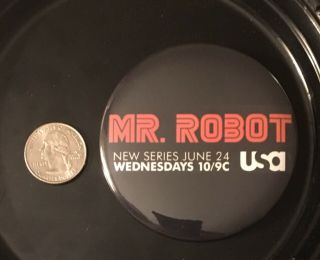 Mr.  Robot Series Premiere June 24 Usa Network One Shot Promo Pin Button Rare
