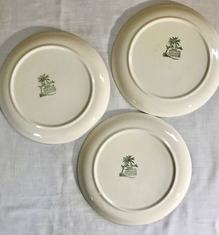 SET OF 3 VINTAGE SOUTH PACIFIC PLATES 