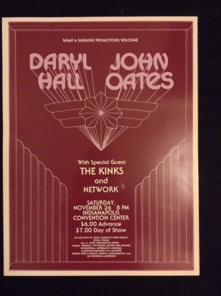 Daryl Hall & John Oats Concert Poster