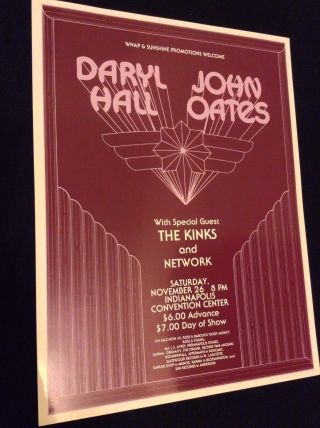 Daryl Hall & JOHN OATS CONCERT POSTER 2