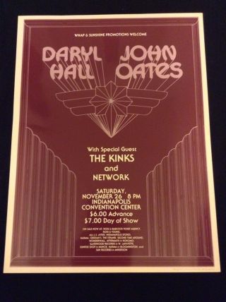 Daryl Hall & JOHN OATS CONCERT POSTER 3