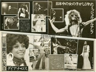 Michele Polnareff / Diana Ross In Japan 1973 Japan Clippings 2 - Sheets Sd/r