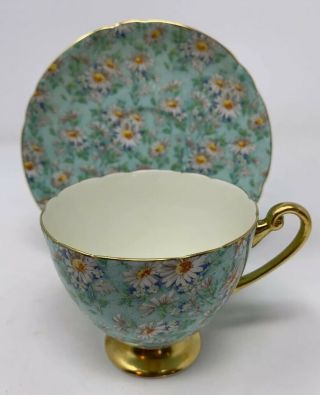 Shelley “marguerite” Teacup And Saucer 13694 Bone China Chintz
