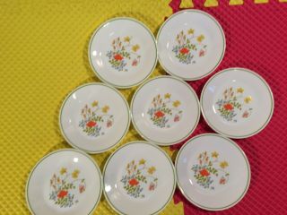 Vintage Set Of 8 Corelle Wildflower 6 - 3/4 " Bread Plates