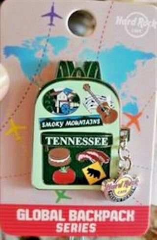 Tennessee Global Backpack Pidgeon Forge,  Tennessee Hard Rock Cafe Pin Ltd 150