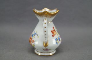 Franziska Hirsch Dresden Hand Painted Floral & Gold Mini Vase Circa 1896 - 1930 4