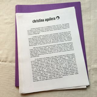 CHRISTINA AGUILERA Early Media Press Kit for Self - Titled FIRST CD 4