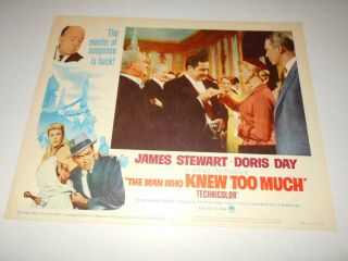 Man Who Knew Too Much Doris Day James Stewart Hitchcock R63 Lobby Card 5