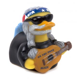 On The Pond Again Rubber Duck - Celebriduck For Willie Nelson Fans