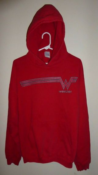 Official Weezer Lg Hoodie Sweatshirt 2 - Sided 1995 1990 
