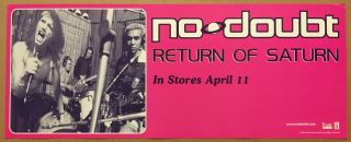 Gwen Stefani No Doubt Rare 2000 Promo Poster W/release Date 4 Return Cd Usa