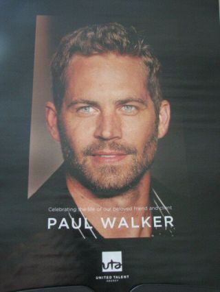 Paul Walker Tribute Ad 1973 - 2013 Close Up Looking At You Rare A