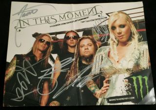 In This Moment Band Signed Autograph Blood Maria Brink