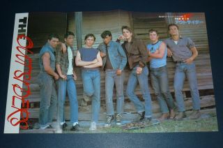 Matt Dillon Rob Lowe Thomas Howell Tom Cruise Outsiders 1984 Japan Poster Ue/w