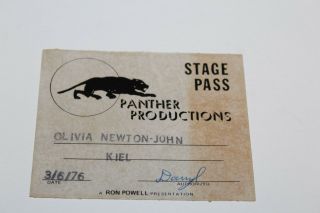 Olivia Newton John - Backstage Pass - Kiel 1976