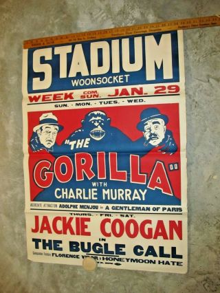 The Gorilla Movie Poster With Charlie Murray