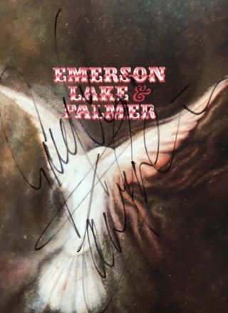 Signed Emerson Lake & Palmer: Autographed By Greg Lake & Carl Palmer