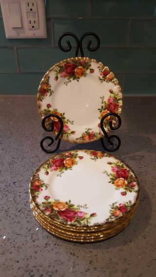 Royal Albert " Old Country Roses " Set Of 6 Bread/dessert Plates