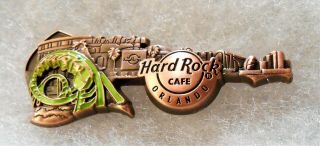 Hard Rock Cafe Orlando 3d Bronze Skyline Guitar Pin 98220