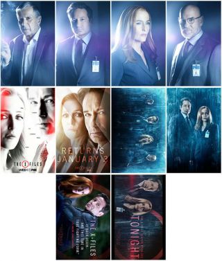 10 The X - Files Season 11 (2018) Mirror Surface Card Sticker Promo Card Poster A