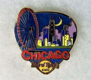 Hard Rock Cafe Chicago Greetings From Guitar Pick Series Pin 95520