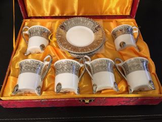 Gna Fine Porcelain 6 Piece Tea Set - Silver,