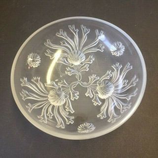 Opaque Art Glass Antique Small Bowl Shells/ Coral,  Urchin.  Sabino ? Verlys ?