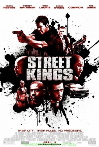 Street Kings Movie Poster Ds 27x40 Keanu Reeves Forest Whitaker 2008