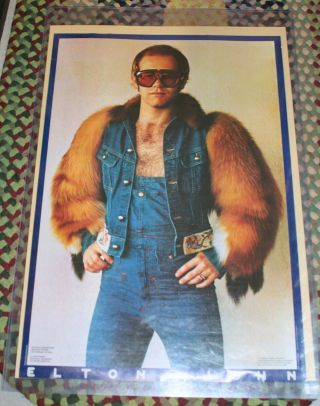 Vintage 1974 Elton John Commercial Poster In