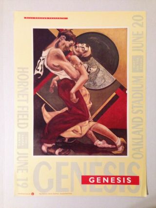 Genesis 1992 Day On The Green Concert Poster Oakland Sacramento Bill Graham Rare