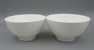 Villeroy & Boch China ROYAL White Footed Cereal / All Purpose Bowl - Set of Two 2