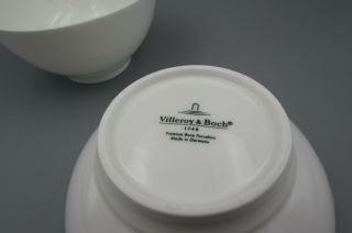 Villeroy & Boch China ROYAL White Footed Cereal / All Purpose Bowl - Set of Two 3