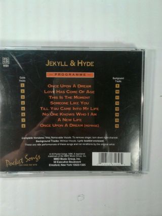 Jekyll & Hyde You Sing Dr.  Jekyll And Mr.  Hyde CD 5