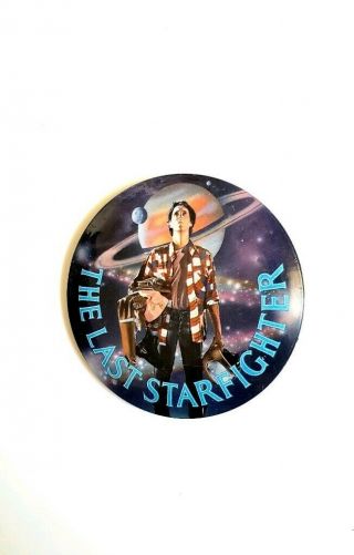 Rare 1983 The Last Starfighter Movie Promo Button - Nick Castle Lance Guest Pin