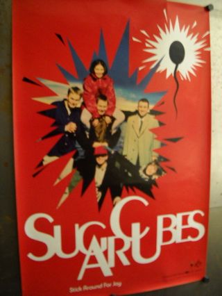 Sugarcubes Bjork Large Rare 1992 Promo Poster From Stick For Joy