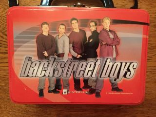 1999 Backstreet Boys Collectible Lunch Box With Strap 90’s Music Memorabilia