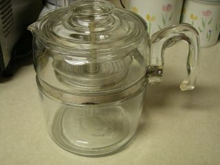 VINTAGE PYREX GLASS COFFEE POT 7759 B LARGE 9 CUP PERCOLATOR COMPLETE 3