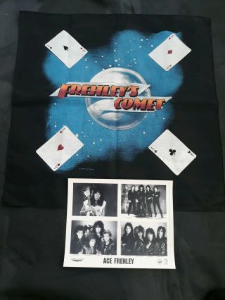 Rare Kiss Ace Frehley’s Comet Bandana 1987 Tour,  Ace Frehley Promo Photo