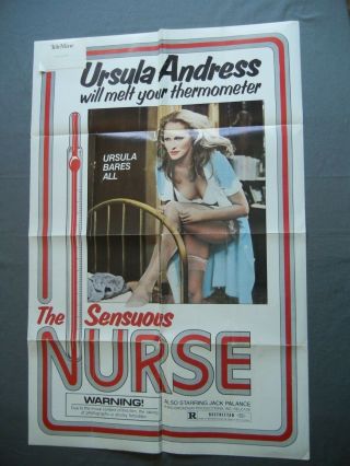 The Sensuous Nurse - 1975 1 - Sheet Movie Poster Ursula Andress 27 X 41