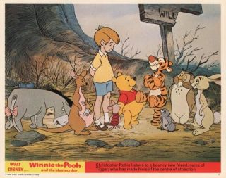 Winnie The Pooh And The Blustery Day Lobby Card Print - 8 X 10 Inches