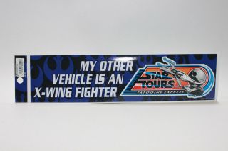 Disney Star Wars Star Tours Bumper Sticker X - Wing Fighter Tatooine Express