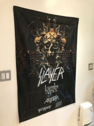 Slayer Lamb Of God Anthrax Testament Napalm Death Poster Tour Flag Banner