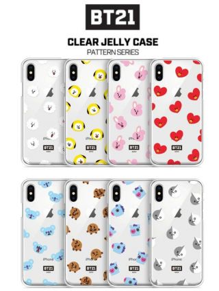 Bts Bt21 Official Clear Jelly Phone Case Cover For Iphone Samsung Galaxy