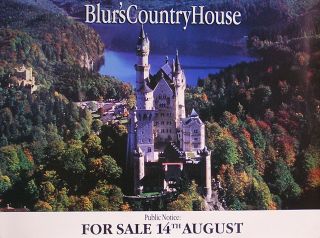 Blur 1995 The Great Escape Country House Promo Poster