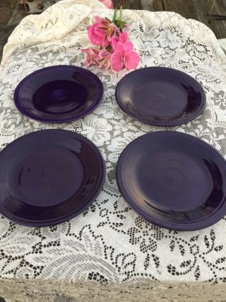 Fiesta 4 Plum Purple Dinner Plates 10 - 1/2 " Plates Fiestaware Plate Set Of 4