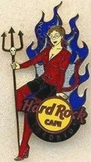 Hard Rock Cafe Toronto 2007 Sexy Devil Girl Pin With Flaming Hrc Logo 38691