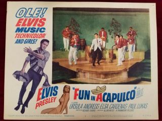 1963 Vintage Lobby Card " Fun In Acapulco " Elvis Presley 11x14 (d3)